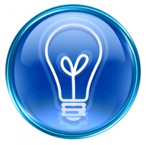Blue Light Bulb Icon