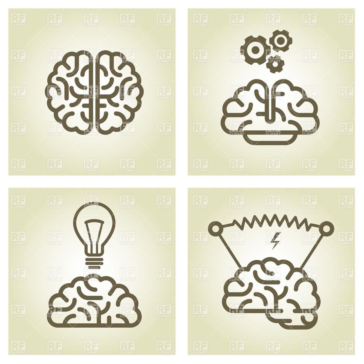 Brain Clip Art Icon Symbol