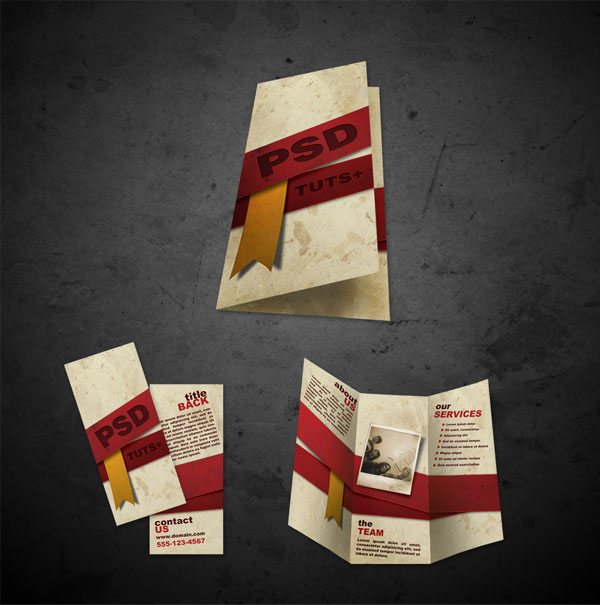 By Fold Brochure Design PSD Templates Free