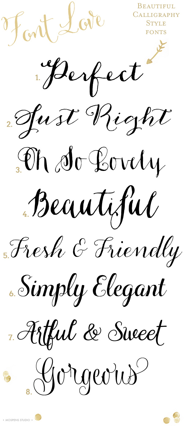 Calligraphy Style Fonts
