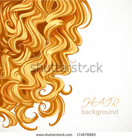 Cartoon Blonde Curly Hair