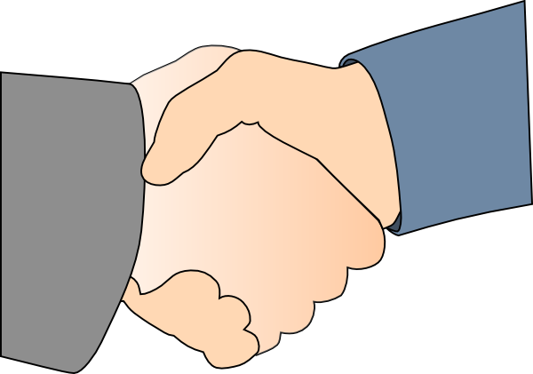 Cartoon Shaking Hands Clip Art