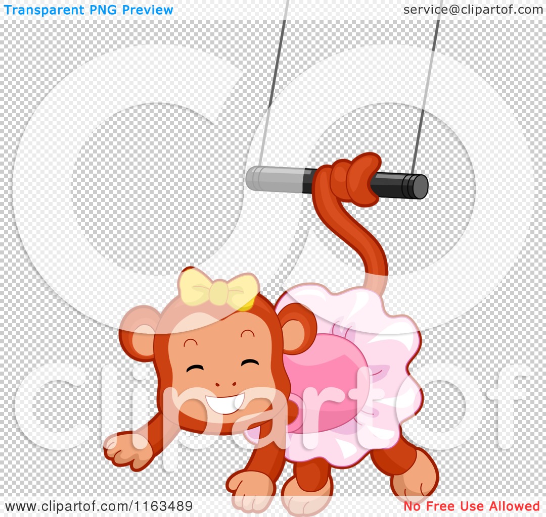 Cartoon Swinging Monkey Clip Art