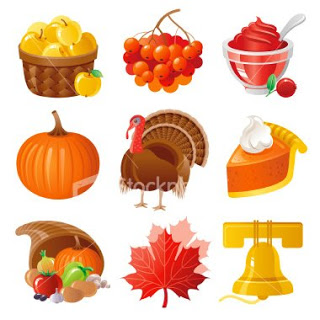 Cartoon Thanksgiving Day Foods