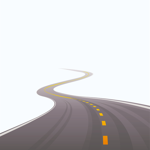 Cartoon Winding Road Vector