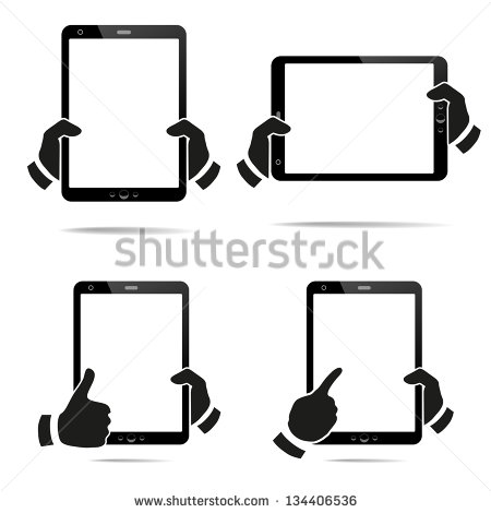 Cell Phone Tablet and Computer Clip Art