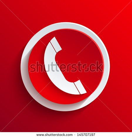 Circle Phone Icon Symbols