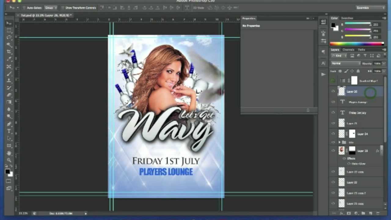 Club Event Flyer Design Photoshop Tutorial