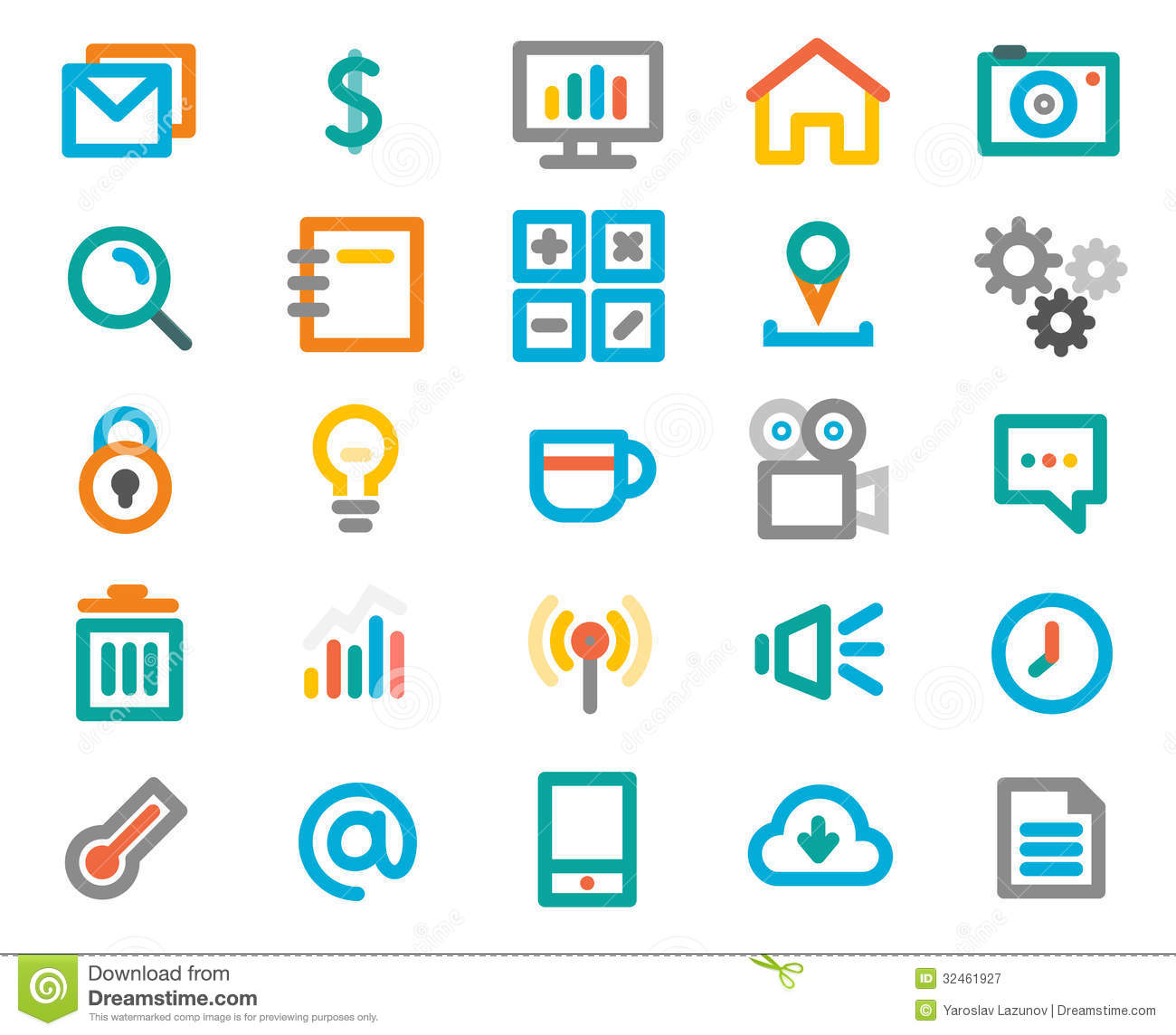 Color Line Vector Icons