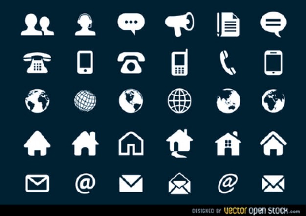 Contact Icons Vector Free