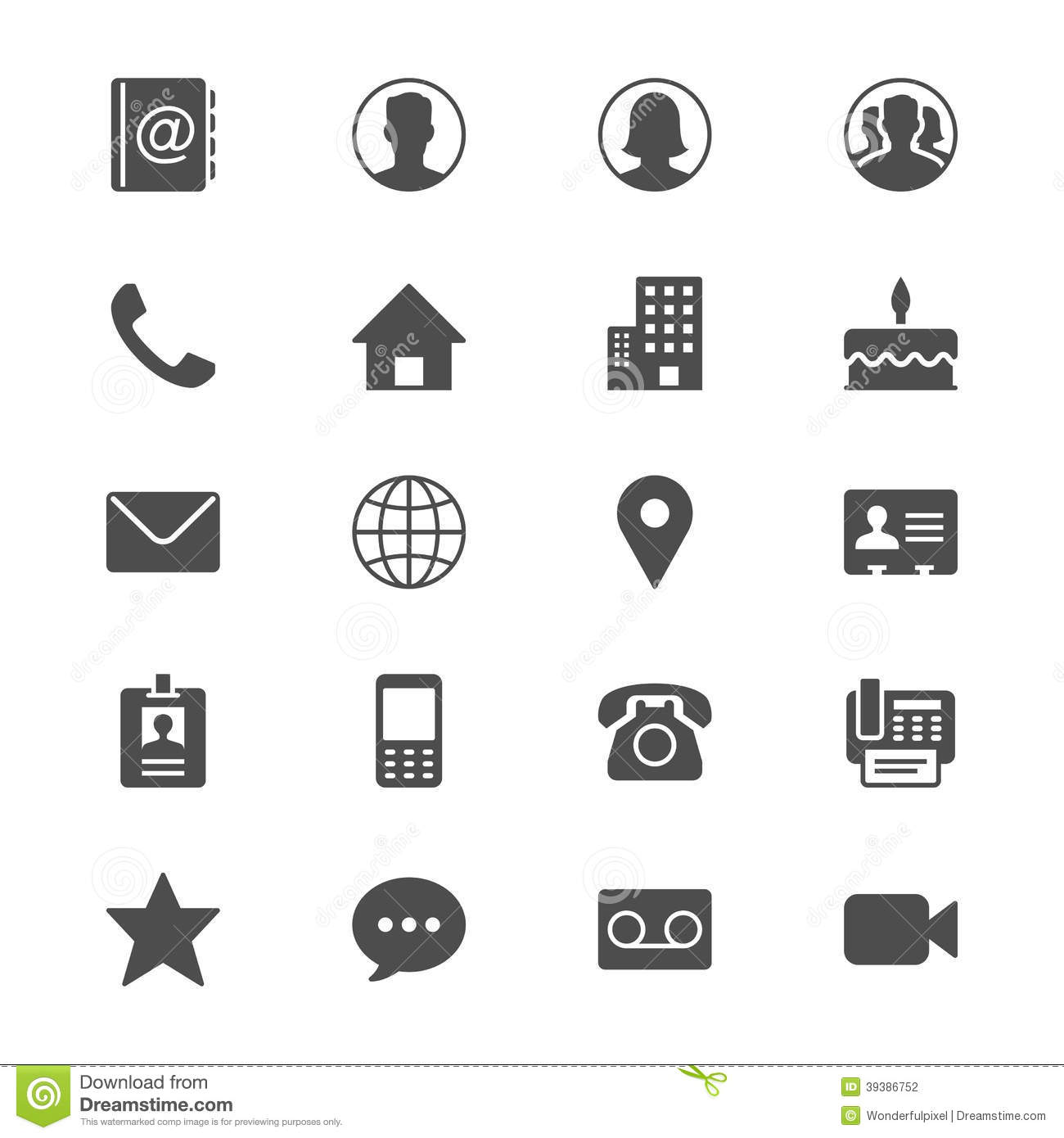 Contact Icons Vector