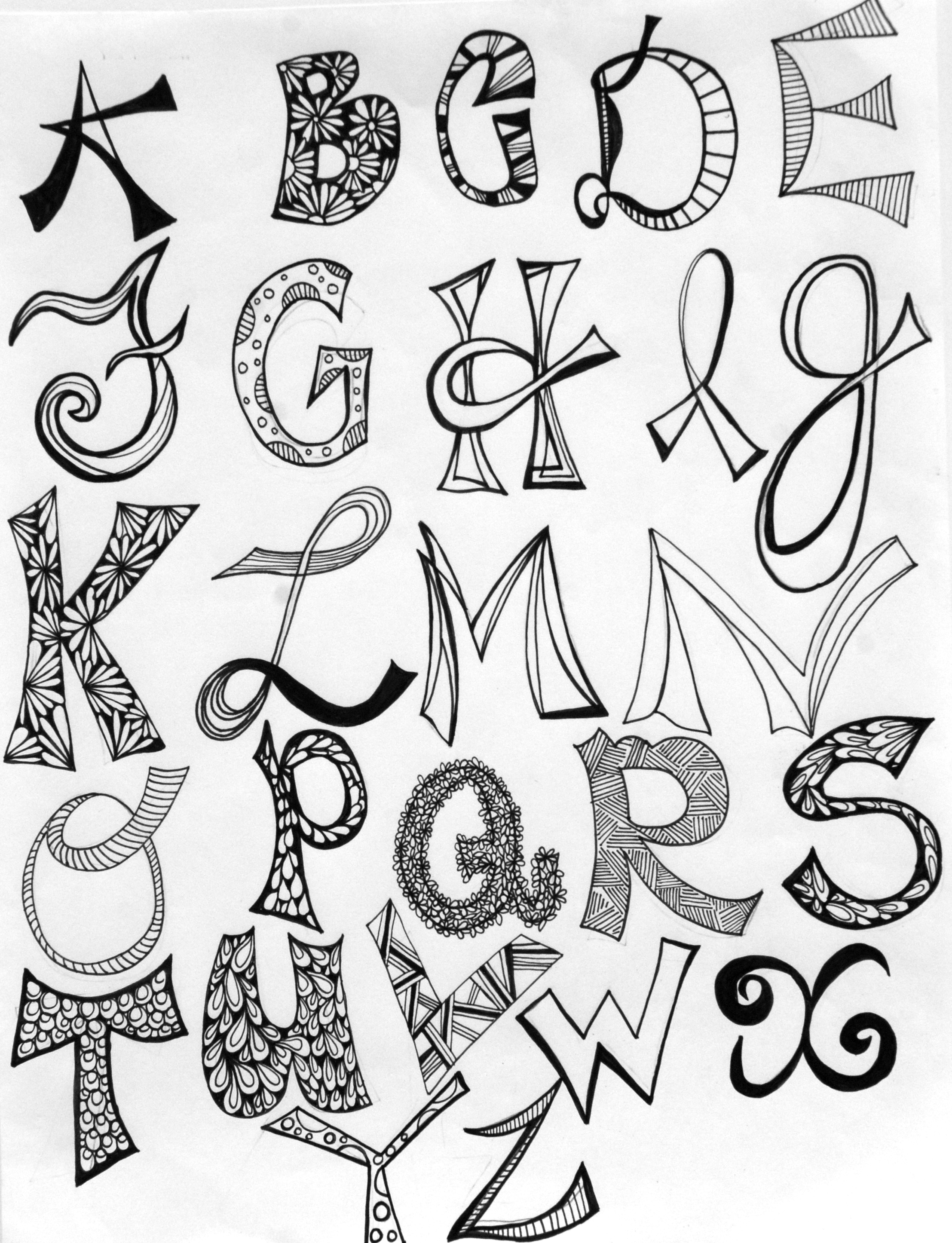 Cool Ways to Draw the Letters of Alphabet