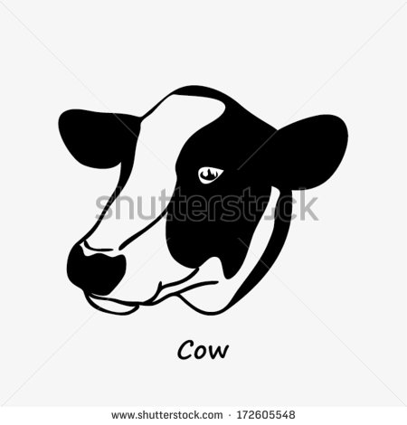 6 Cow Head Vector Images