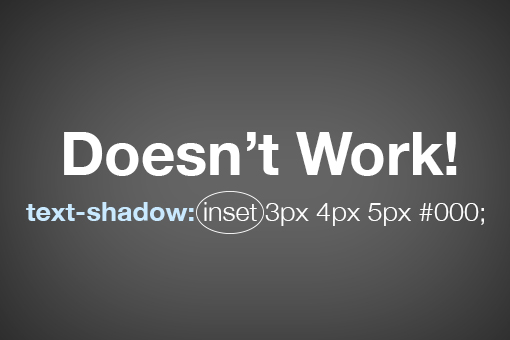 CSS Text Shadow Inset