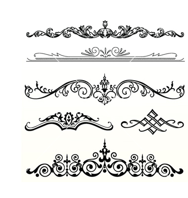 Decorative Scroll Header and Footer