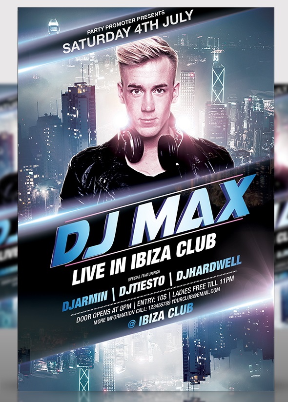 DJ Party Flyer Templates Free DJ Party Flyer Templates Free