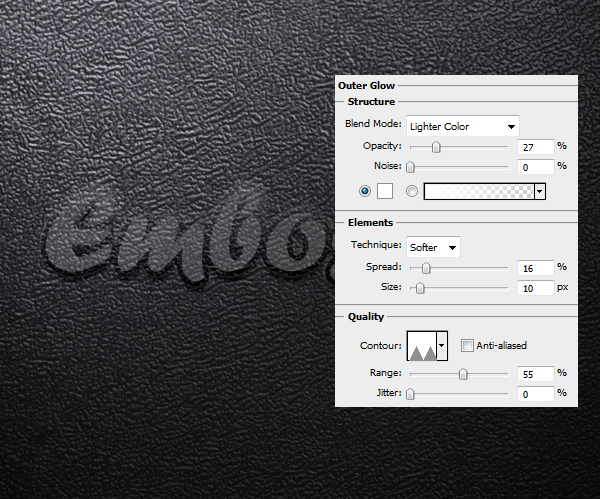 Embossed Leather Photoshop Effect