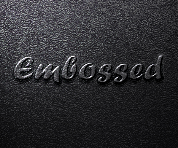 Embossed Text Photoshop