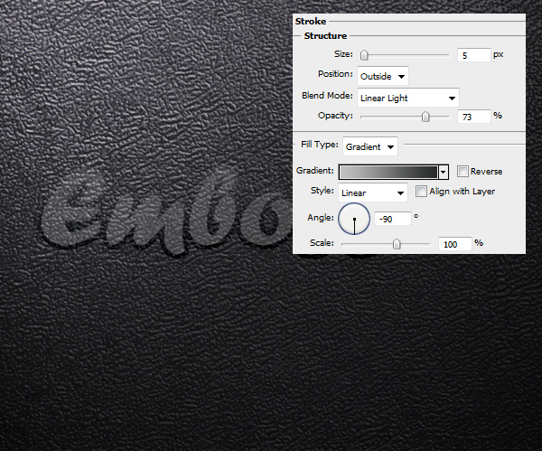 Embossed Text Photoshop