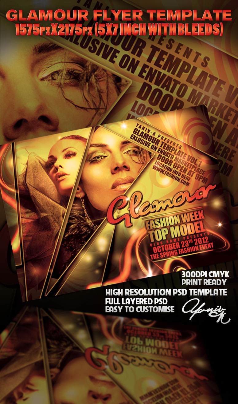 6 Glitz And Glam Design A Flyer In Photoshop Images