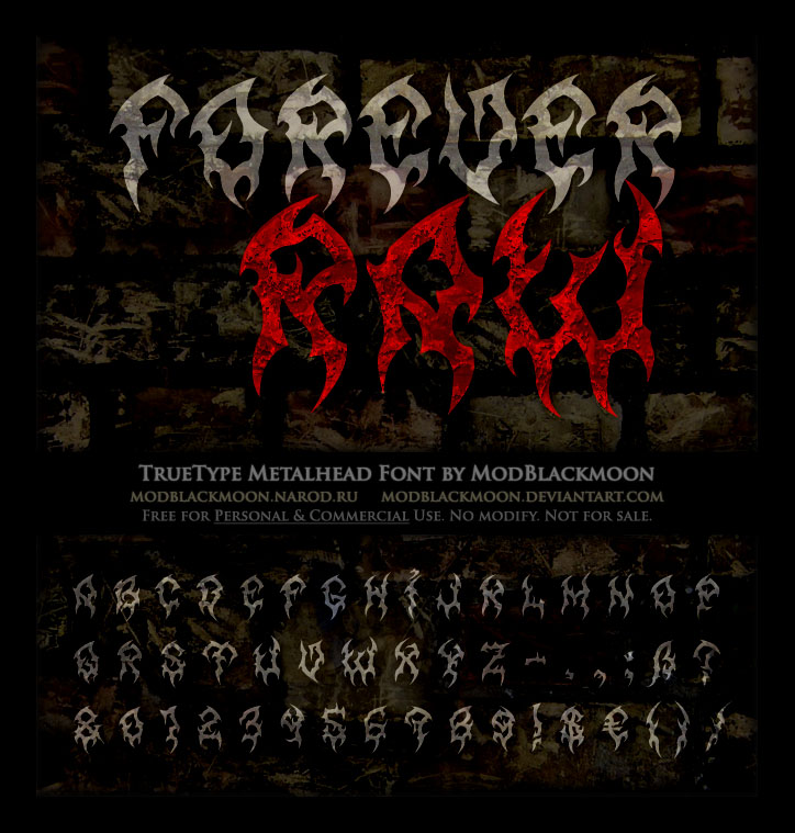 Evil Gothic Metal Fonts