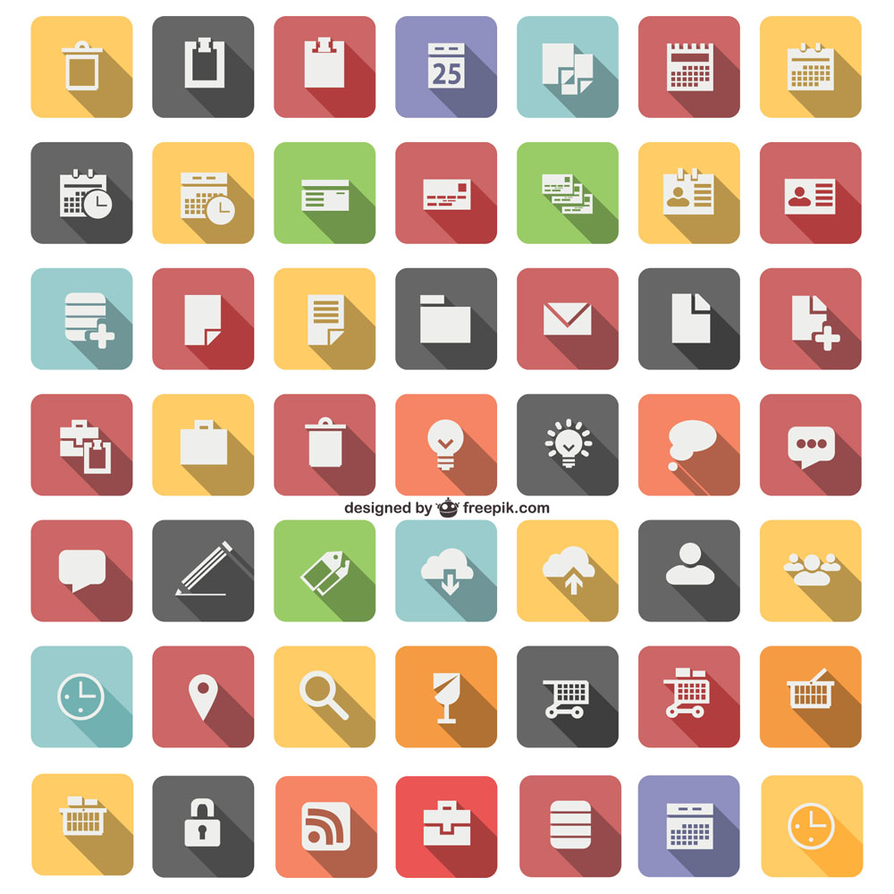 Flat Icons Vector Free