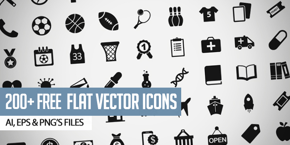 Flat Icons Vector Free