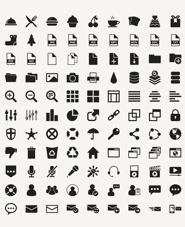 12 Flat Vector Icon Packs Images