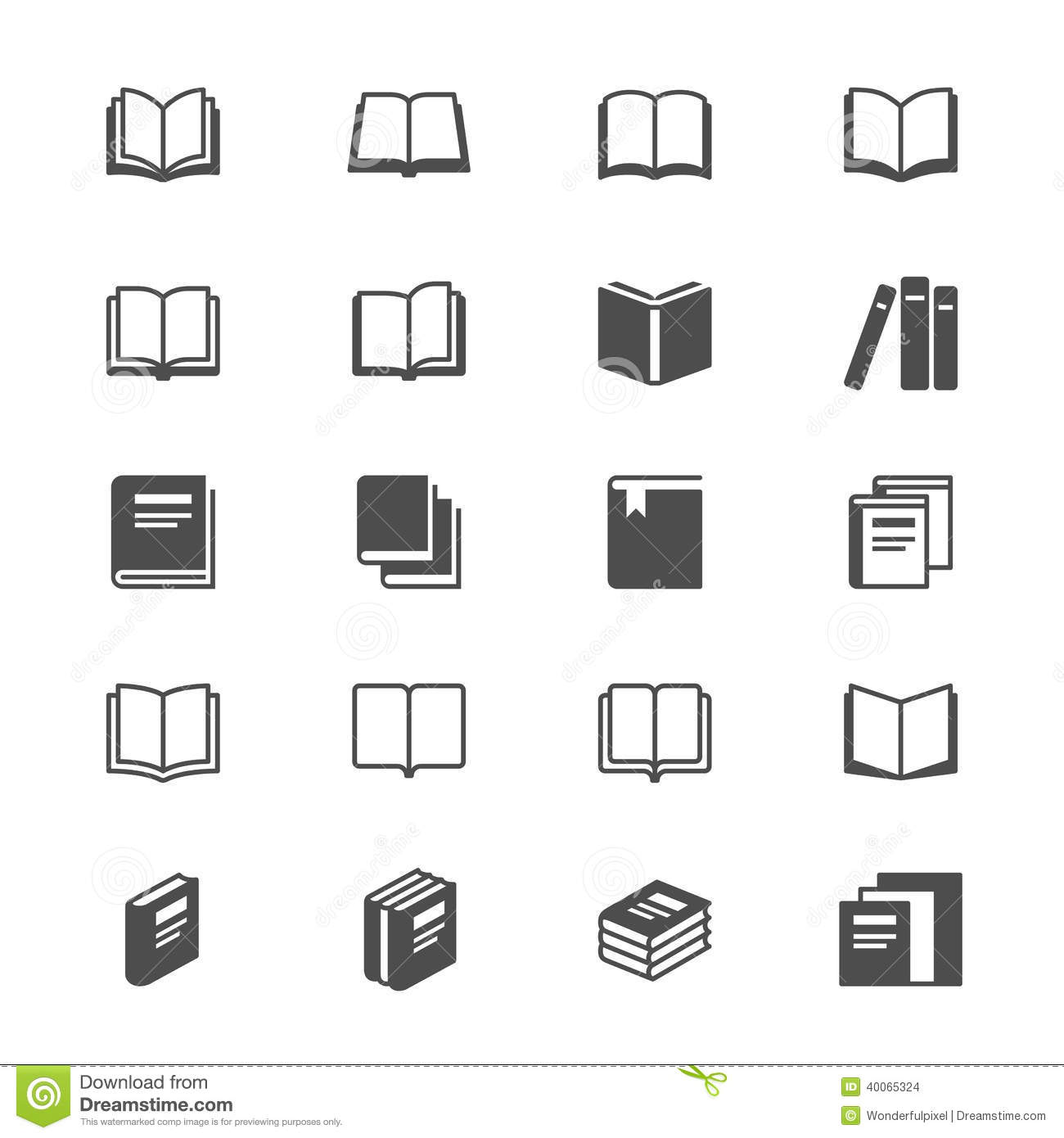 Flat Open Book Icon