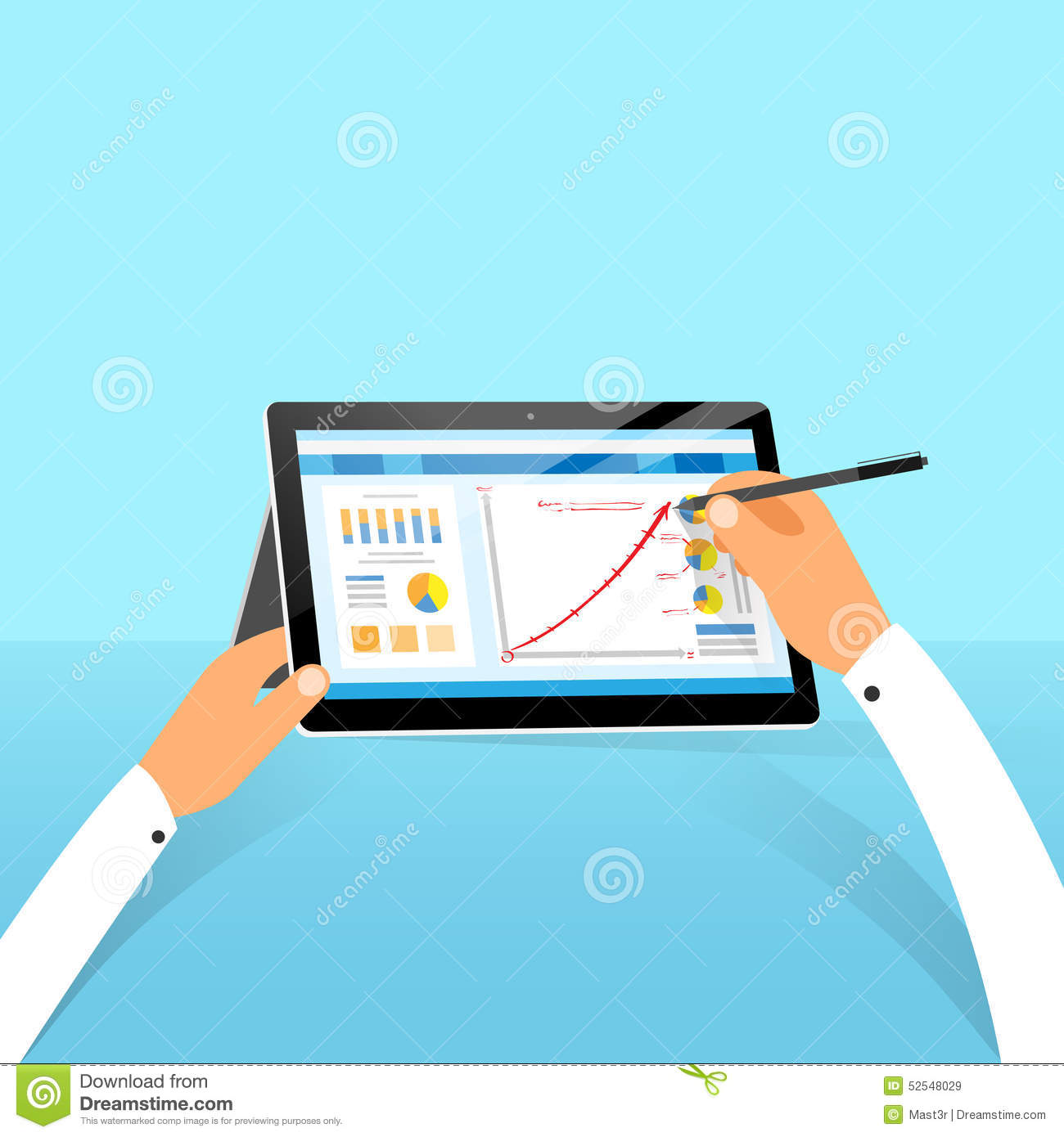 Flat Surface Pen Vector