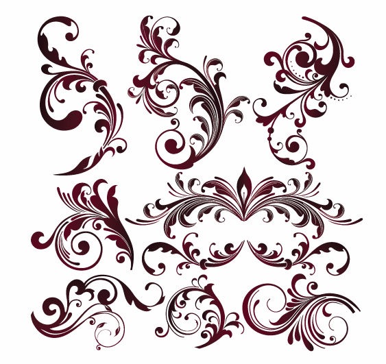 Floral Vector Design Elements Floral Vector Design Elements