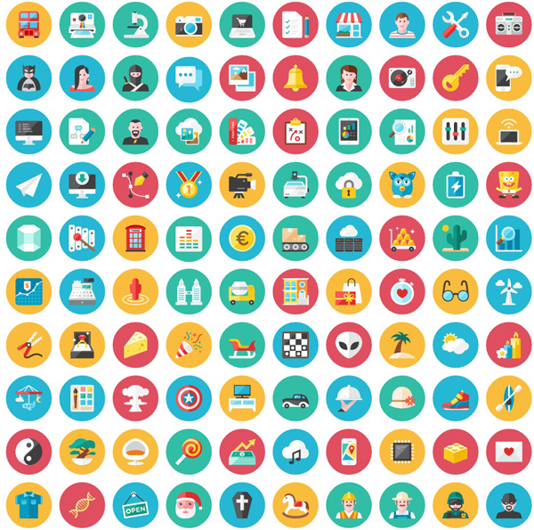 Free Flat Vector Icons Pack