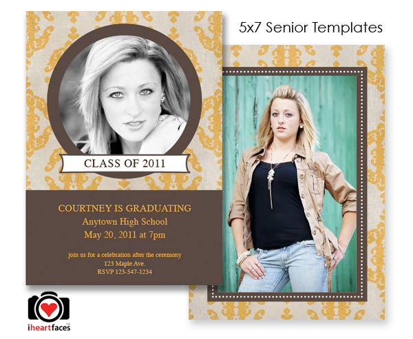 12 Free Senior Photoshop Templates Images