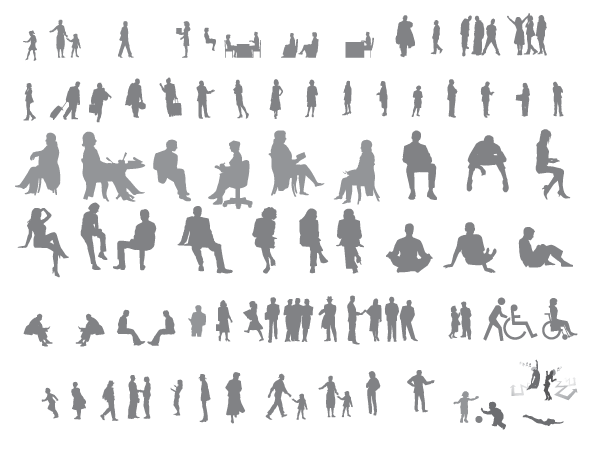 Free Human Vector Shapes Free Human Vector Shapes