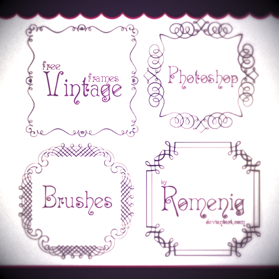 Free Photoshop Brushes Vintage Frames