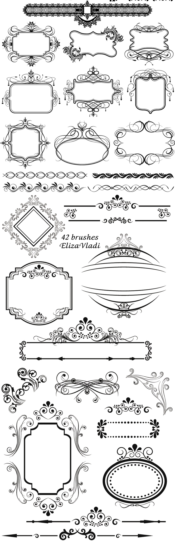 Free Photoshop Brushes Vintage Frames