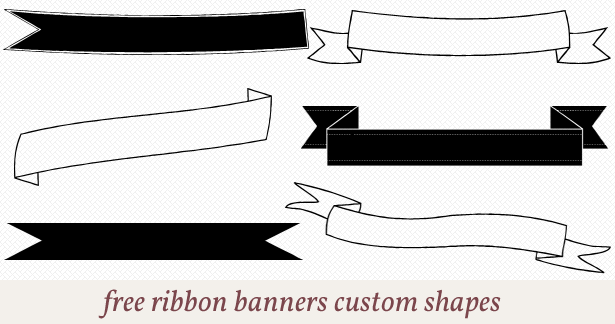 Free Photoshop Shapes Banner Ribbon Free Photoshop Shapes Banner Ribbon