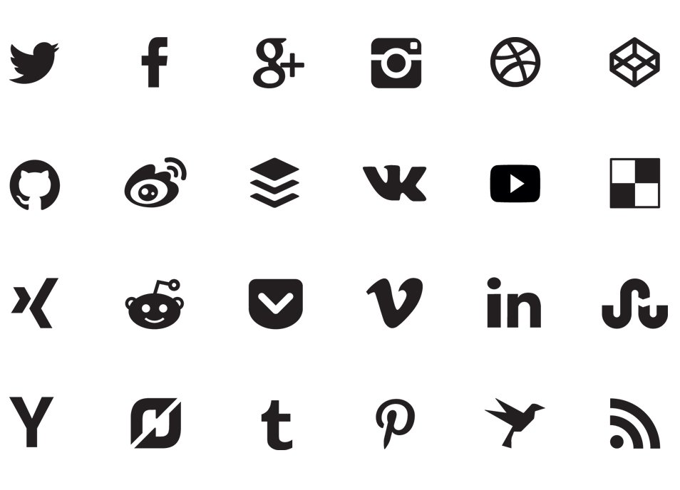 Free Social Media Icons Black