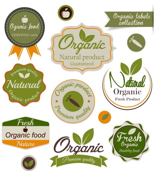 Free Vector Organic Food Labels