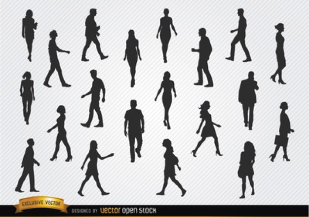 Free Vector People Walking