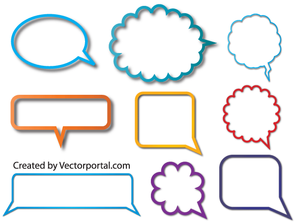 Free Vector Speech Bubbles