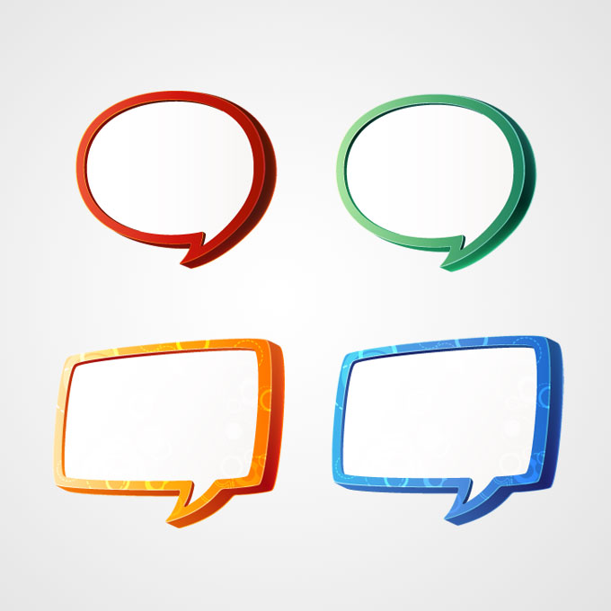 Free Vector Speech Bubbles