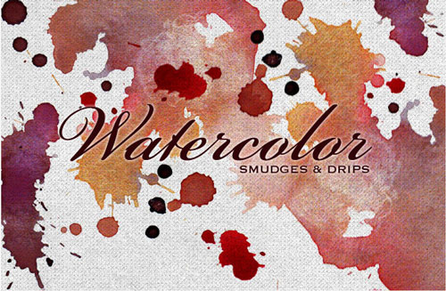 5 Vector Watercolor Smudges Images