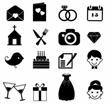 Free Vector Wedding Icons