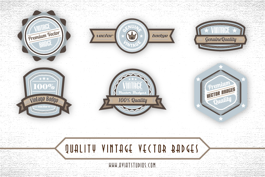 12 Free Vector Retro Badge Label Images