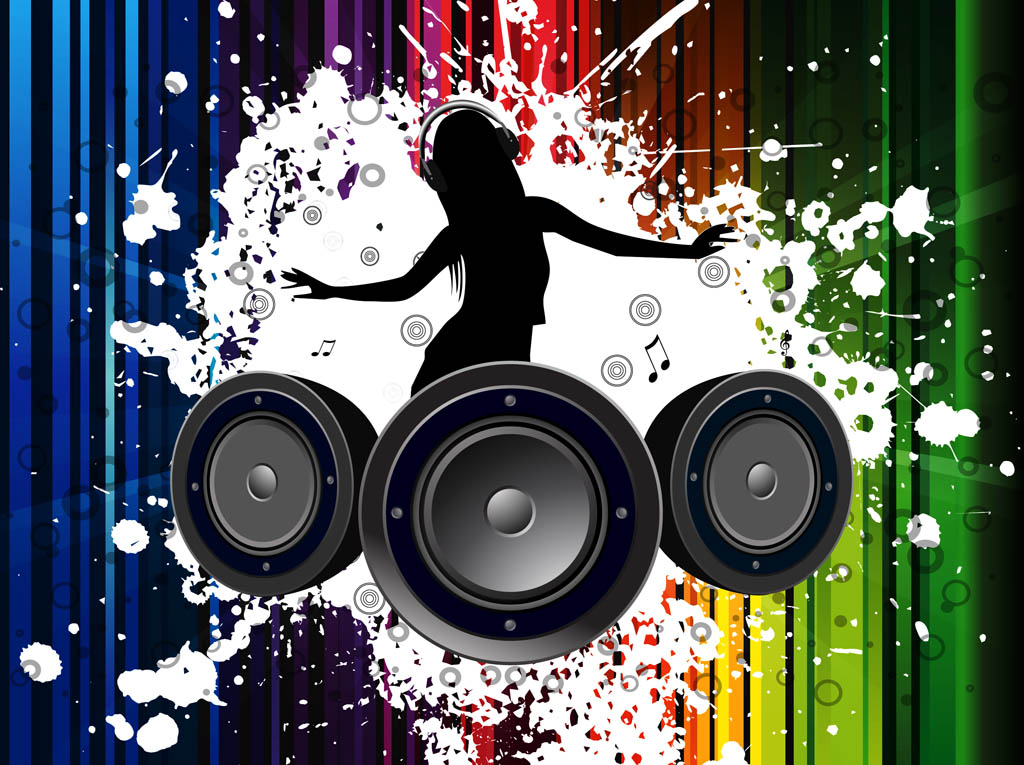 Girls Silhouettes Free Vectors DJ