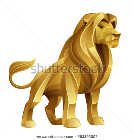 Golden Lion Statue