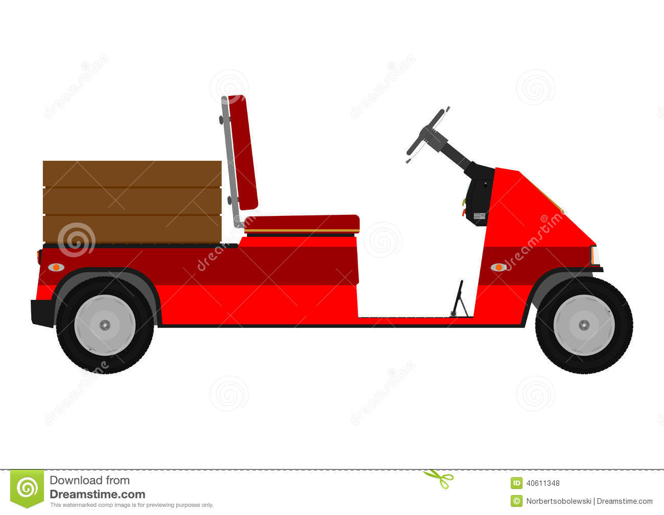 Golf Cart Silhouette Vector