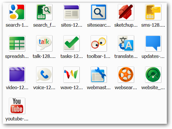 Google Docs Desktop Icons