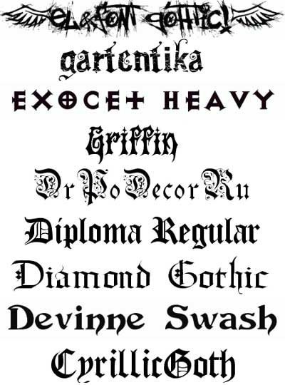 Gothic Fonts